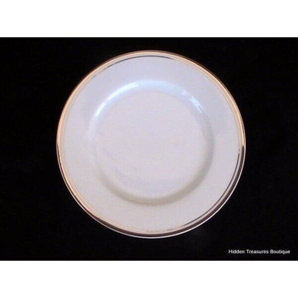 Royal Doulton Royal Platinum Salad Plate White Platinum Band & Trim‎